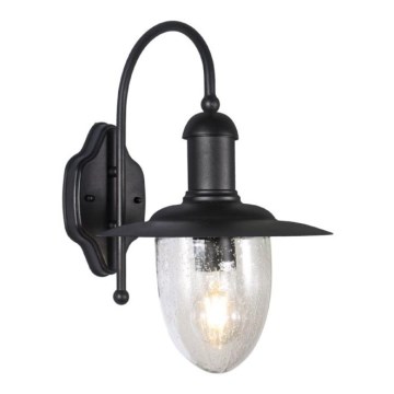 Āra sienas lampa TALISA 1xE27/60W/230V IP44 melna