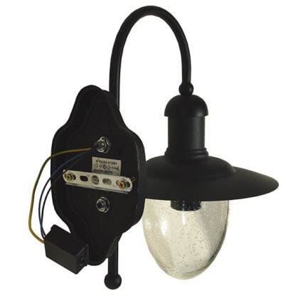 Āra sienas lampa TALISA 1xE27/60W/230V IP44 melna
