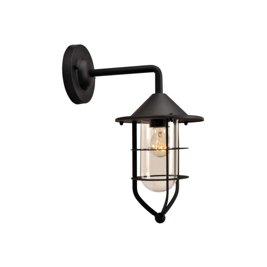 Āra sienas lampa TAMA 1xE27/60W/230V IP44 melna