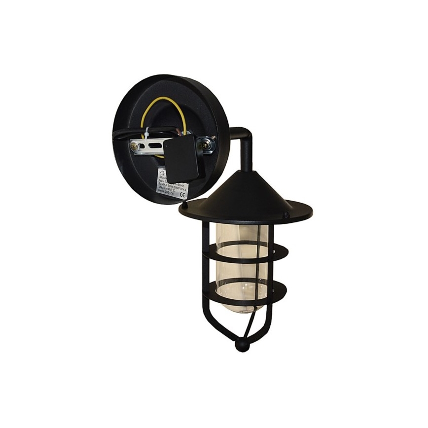 Āra sienas lampa TAMA 1xE27/60W/230V IP44 melna