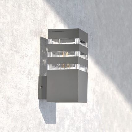 Āra sienas lampa TEKSAS 1xE27/12W/230V IP44 antracīta