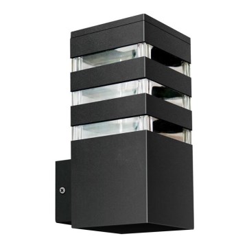 Āra sienas lampa TEKSAS 1xE27/12W/230V IP44 grafīta