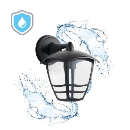 Āra sienas lampa TEVIO KD 1xE27/60W/230V IP54 melna