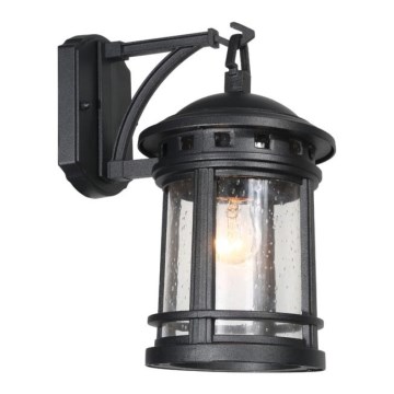 Āra sienas lampa ULAN 1xE27/60W/230V IP44 melna