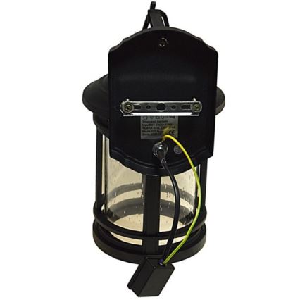 Āra sienas lampa ULAN 1xE27/60W/230V IP44 melna