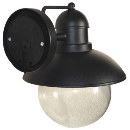 Āra sienas lampa WILDA 1xE27/60W/230V IP44 melna
