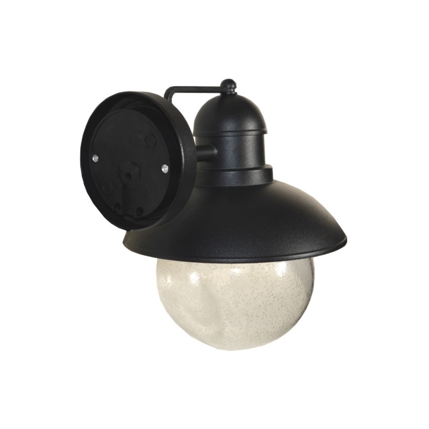 Āra sienas lampa WILDA 1xE27/60W/230V IP44 melna