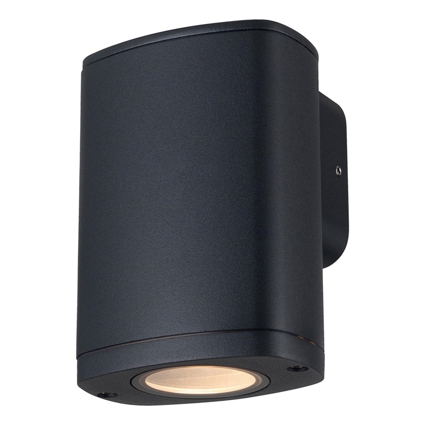 Āra sienas lampa ZEVI 1xGU10/10W/230V IP54 melna