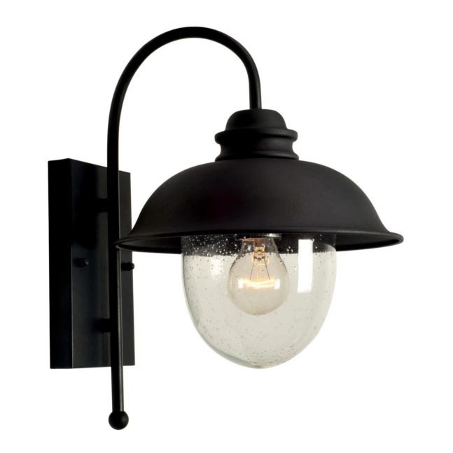 Āra sienas lampa ZUNA 1xE27/60W/230V IP44 melna