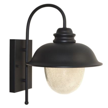 Āra sienas lampa ZUNA 1xE27/60W/230V IP44 melna