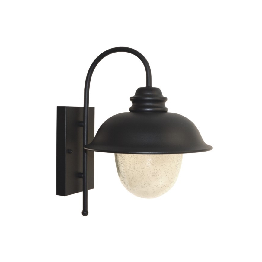 Āra sienas lampa ZUNA 1xE27/60W/230V IP44 melna
