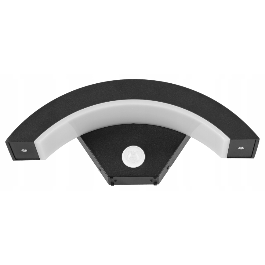 LED āra sienas gaismeklis ar kustības sensoru LED/10W/230V IP54 melns