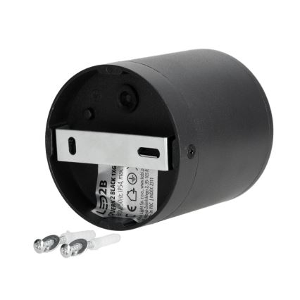 Āra starmetis 1xGU10/35W/230V IP54 apaļa melna