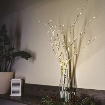 Āra Ziemassvētku LED rotājums 100xLED/3xAA siltā balta IP44
