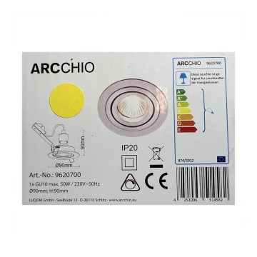 Arcchio - Iegremdējama lampa SOPHIA 1xGU10/50W/230V