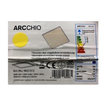 Arcchio - LED Aptumšojama griestu lampa PHILIA LED/20W/230V 3000-6000K + tālvadības pults