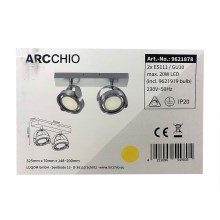 Arcchio - LED Aptumšojams starmetis MUNIN 2xES111/GU10/11,5W/230V