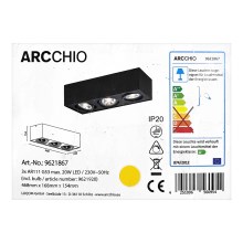 Arcchio - LED Griestu lampa DWIGHT 3xG53/20W/230V