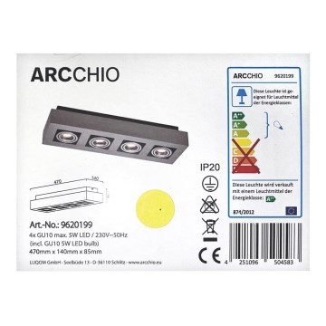 Arcchio - LED Starmetis VINCE 4xGU10/5W/230V