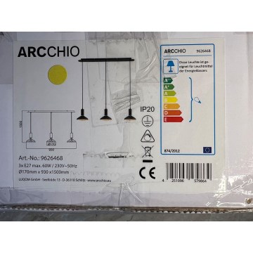 Arcchio - Lustra ar auklu JAIKA 3xE27/60W/230V