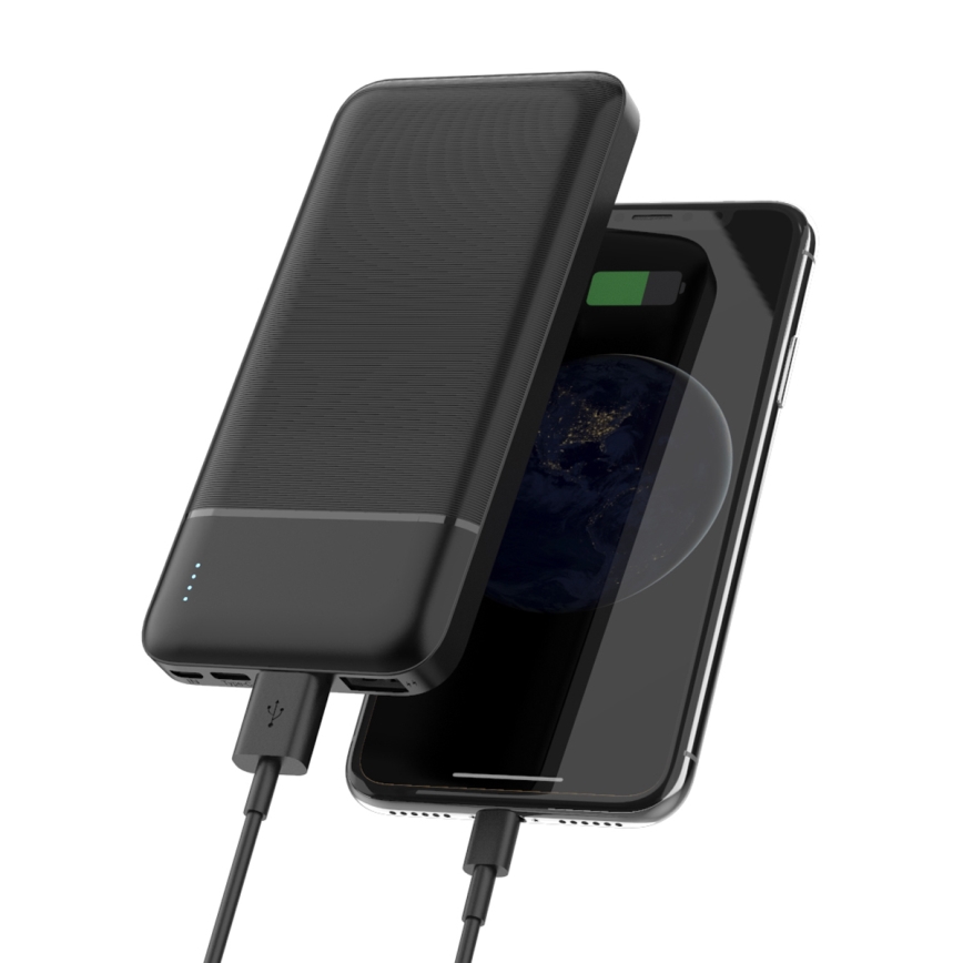 Ārējais akumulators 10000 mAh 5V melna