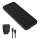 Ārējais akumulators 10000 mAh + adapteris 20W Power Delivery + USB-C/USB-C vads 1m melna