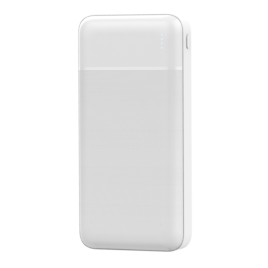 Ārējais akumulators 20000 mAh 3,7V balts