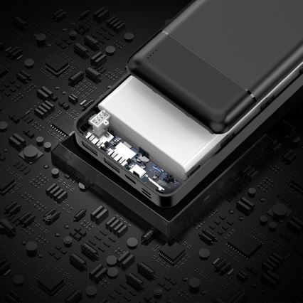 Ārējais akumulators 30000 mAh 3,7V melns