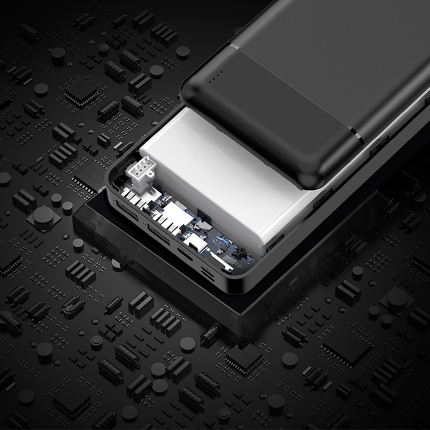Ārējais akumulators 30000 mAh 3,7V melns