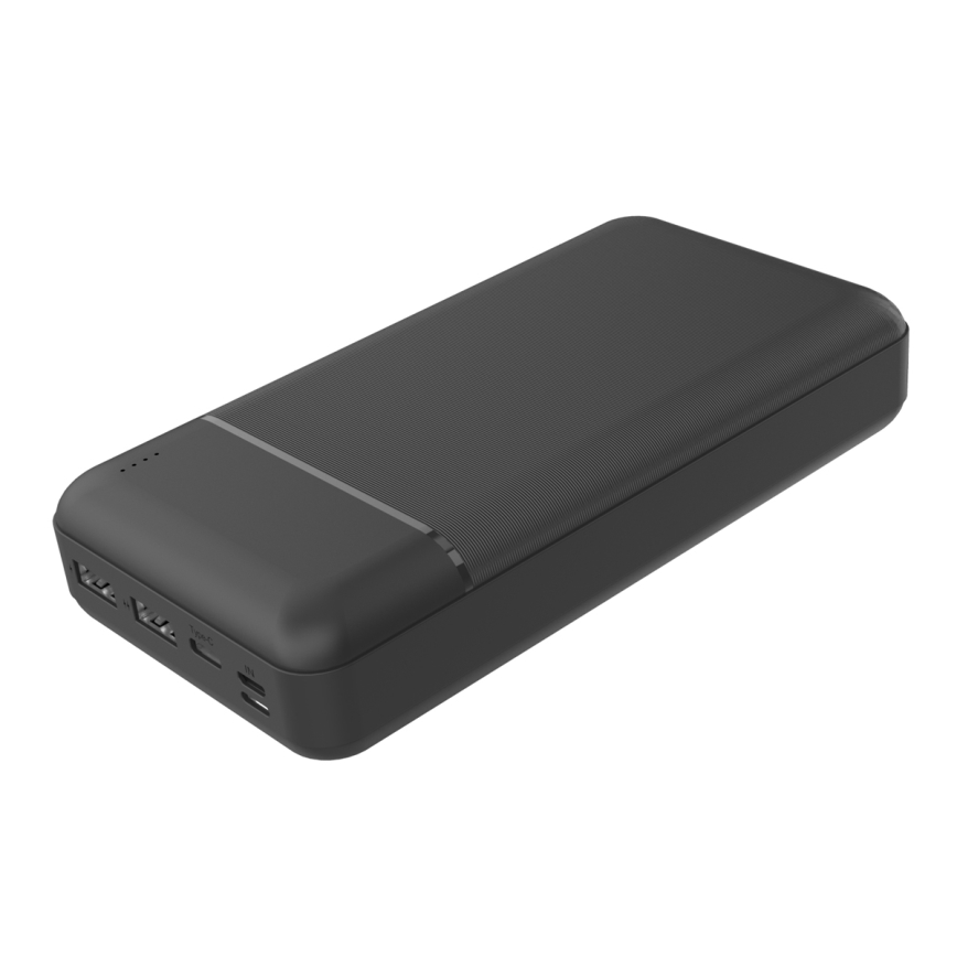 Ārējais akumulators 30000 mAh 3,7V melns