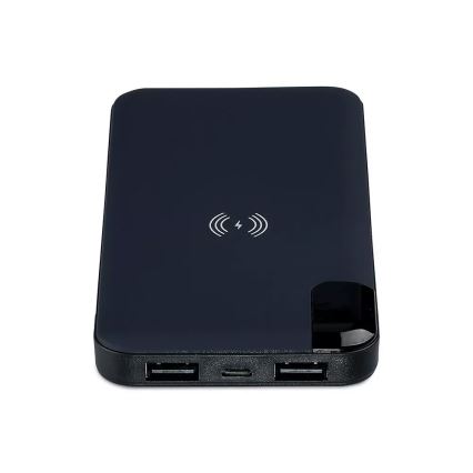 Ārējais Akumulators 8000mAh/3,7V  ar bezvadu uzlādi un dokstaciju zils