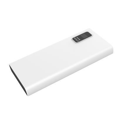 Ārējais akumulators ar LED ekrānu Power Delivery 10000 mAh 3,7V balts