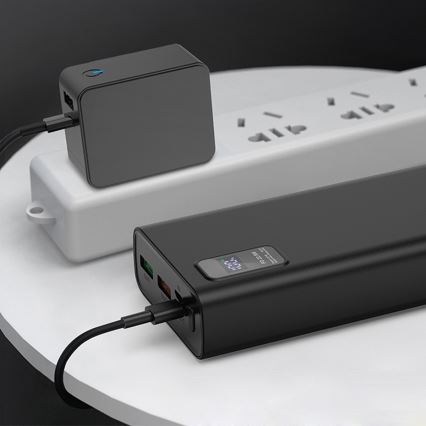 Ārējais akumulators ar LED ekrānu Power Delivery 20000 mAh 3,7V melns