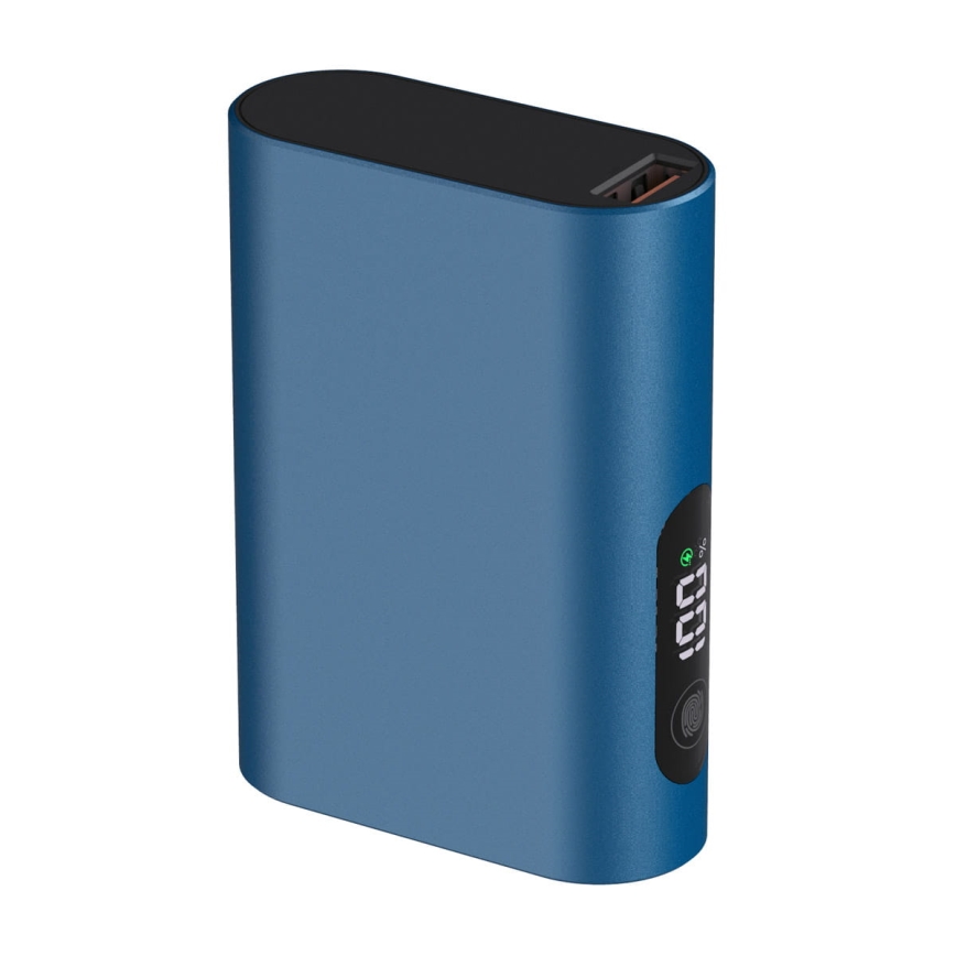 Ārējais akumulators Power Delivery 10000 mAh/22,5W/3,7V zila