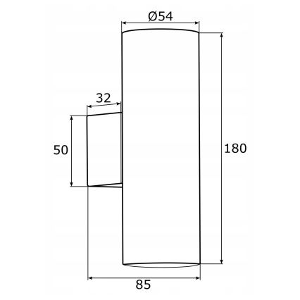 Argon 0910 - Sienas gaismeklis MITOS 2xGU10/5W/230V balts