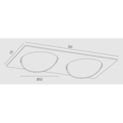 Argon 1046 - Iegremdējama lampa OLIMP 2xGU10-AR111/12W/230V balta