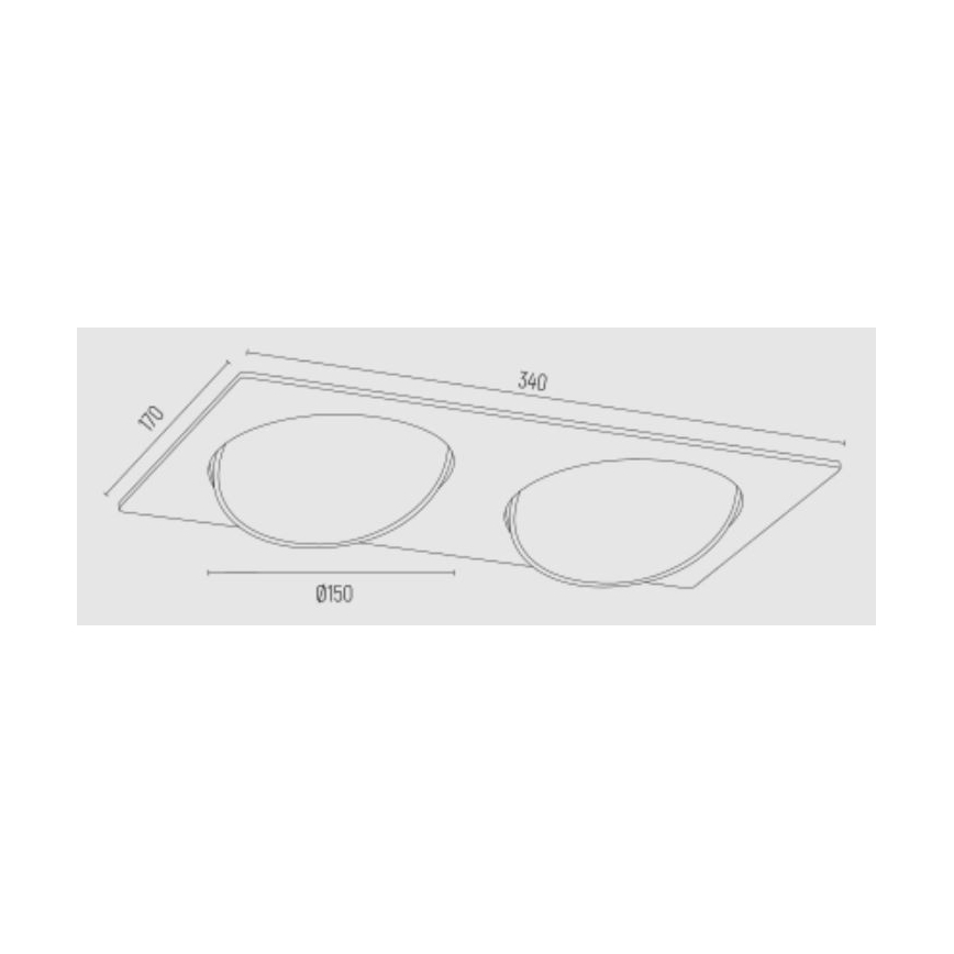 Argon 1046 - Iegremdējama lampa OLIMP 2xGU10-AR111/12W/230V balta