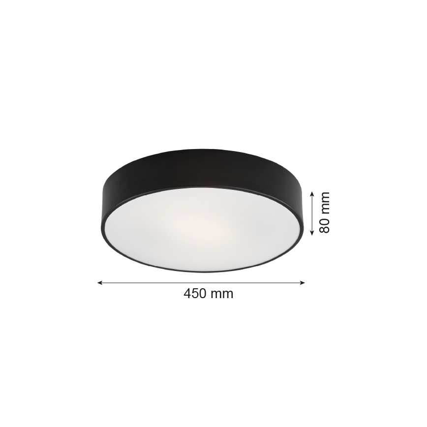 Argon 1186 - Griestu lampa DARLING 3xE27/15W/230V d. 45 cm melna
