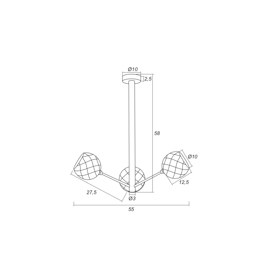 Argon 1358 - LED Piekarama lustra BELLUNO 3xLED/5W/230V