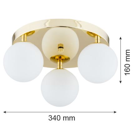 Argon 1413 - Vannas istabas griestu lampa FLAVIO 3xE14/7W/230V IP44