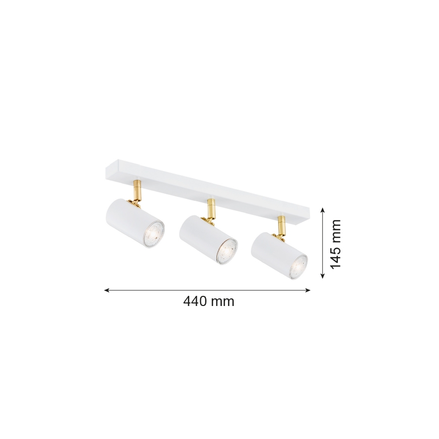 Argon 1474 - Starmetis LAGOS 3xGU10/5W/230V balts/zelta