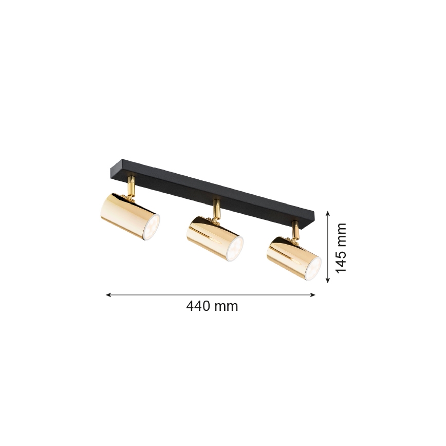 Argon 1474 - Starmetis LAGOS 3xGU10/5W/230V misiņa/melns