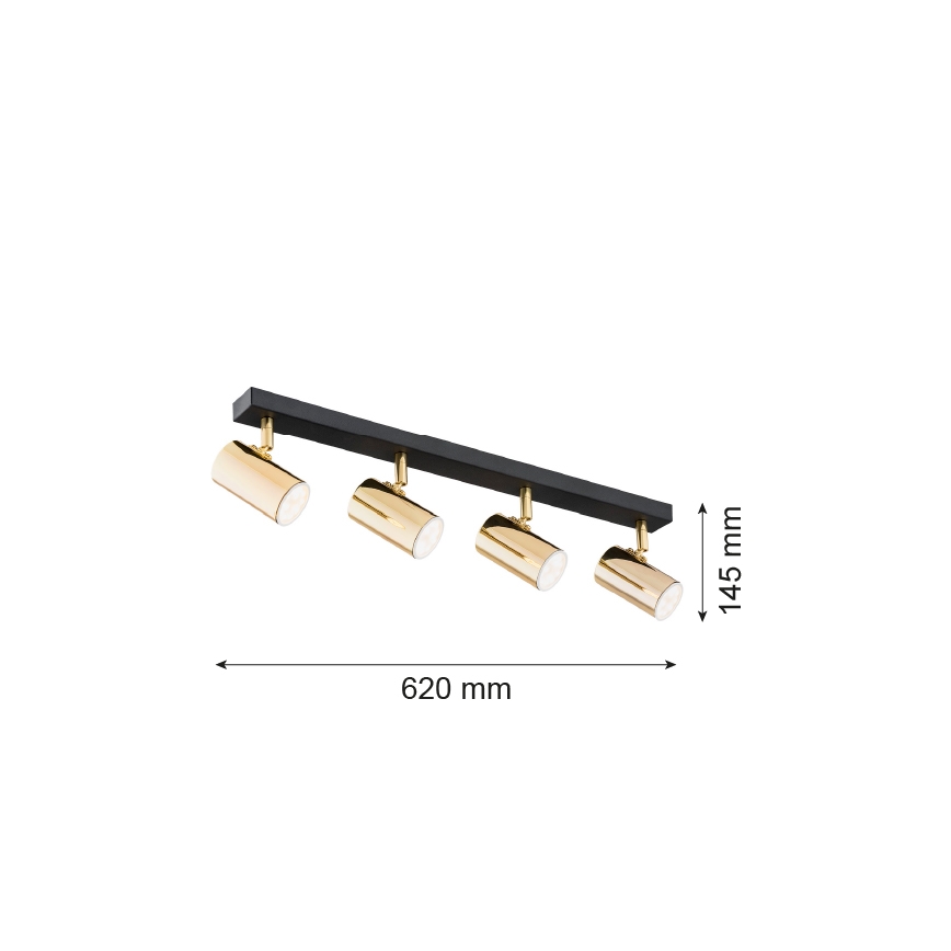 Argon 1474 - Starmetis LAGOS 4xGU10/5W/230V misiņa/melns