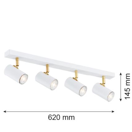 Argon 1689 - Starmetis LAGOS 4xGU10/5W/230V balts/zelta