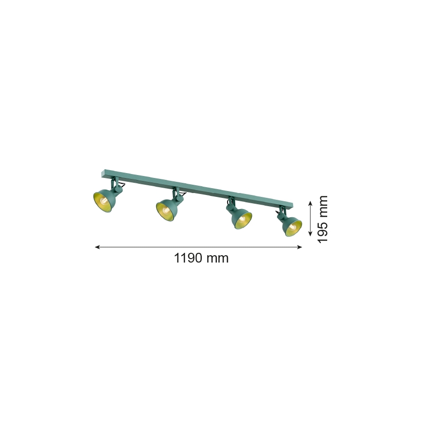 Argon 1819 - Starmetis LENORA 4xE14/7W/230V zaļa