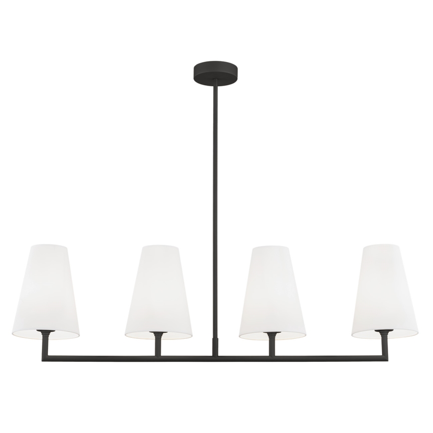 Argon 1831 - Lustra ar stieni SAFIANO 4xE27/15W/230V melna