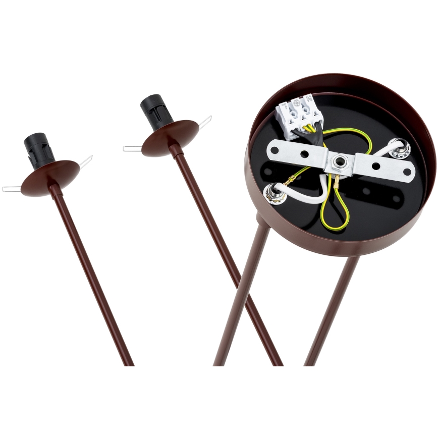 Argon 1842 - Lustra ar stieni ABSOS 4xE14/7W/230V alabastrs brūna