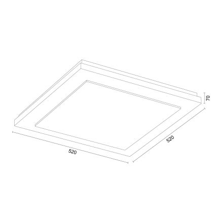 Argon 1870 - Griestu lampa TABOR 4xE27/15W/230V 52x52 cm balta