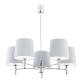 Argon 2076 - Lustra ar stieni BOLZANO 5xE27/15W/230V zila