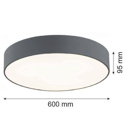 Argon 2083 - Griestu lampa DARLING 5xE27/15W/230V pelēka
